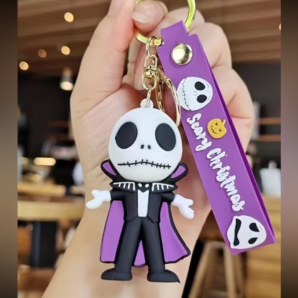 Disney Jack Skellington Nightmare Before Christmas inspired bag charm/keychain